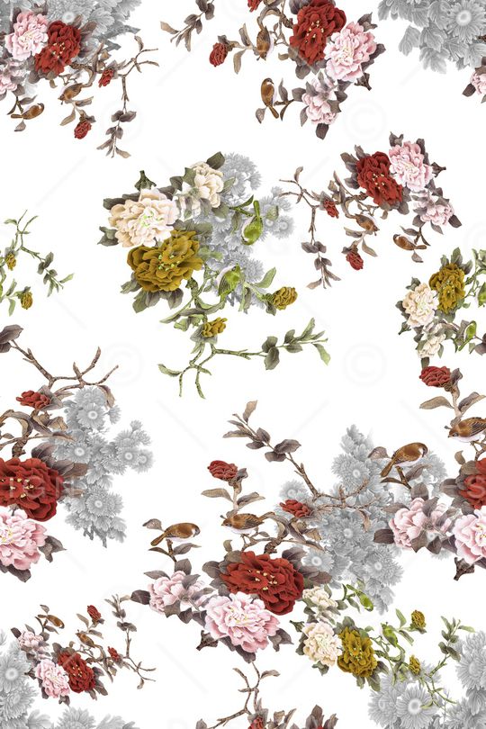 花卉印花华亿平台图片