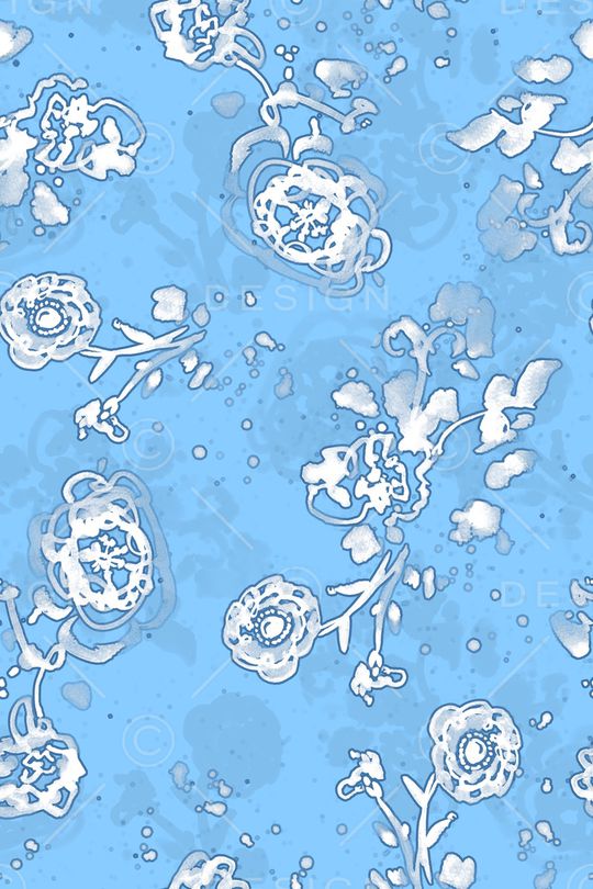 手绘效果印花华亿平台图片