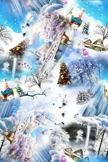 雪景印花华亿平台图片