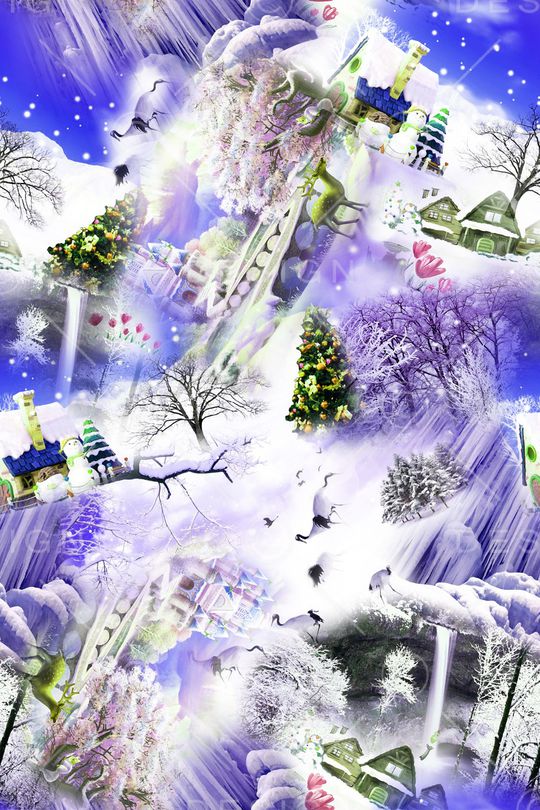 雪景印花华亿平台图片