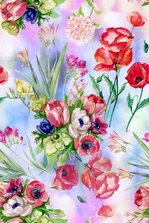 水彩印花华亿平台图片