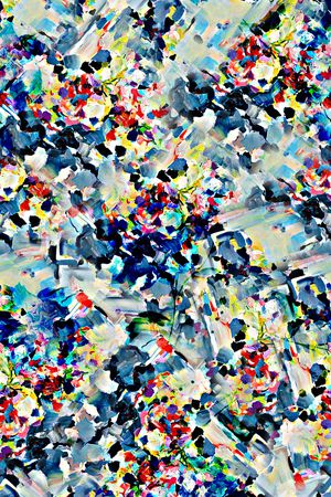 抽象手绘水彩画植物花卉数码印花印花华亿平台图片