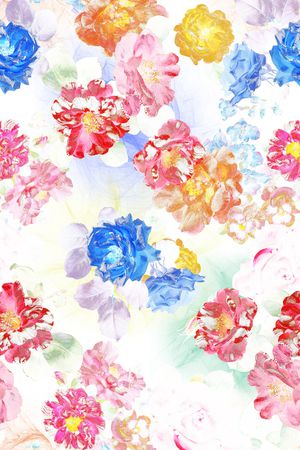 抽象花卉碎花印花华亿平台图片