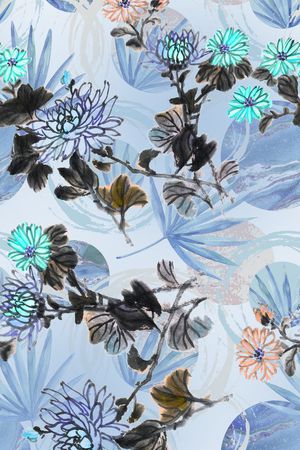 手绘印花华亿平台图片