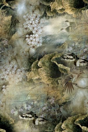 中国风印花华亿平台图片