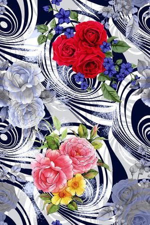 花卉印花华亿平台图片