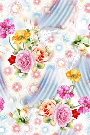 几何波点印花华亿平台图片