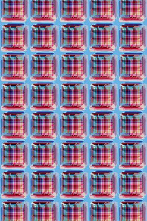 格子混搭印花华亿平台图片