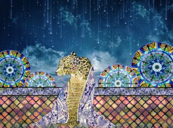 不规则几何印花华亿平台图片