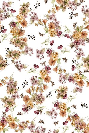 传统印花花卉印花华亿平台图片