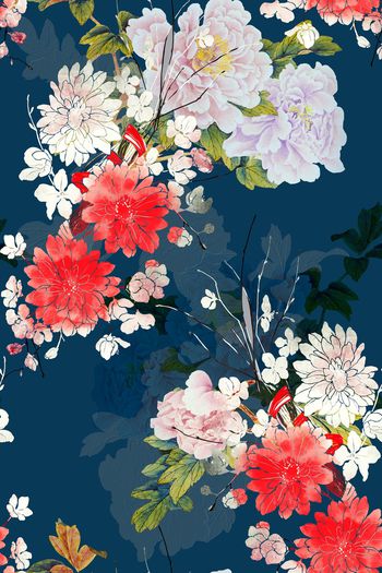 739374-中国风水墨牡丹菊花1-2