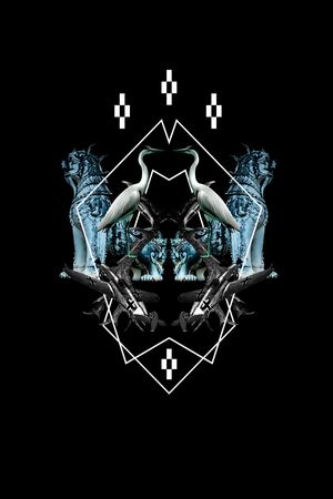 抽象印花华亿平台图片