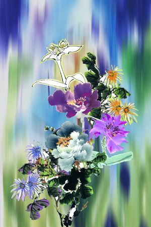 手绘印花华亿平台图片