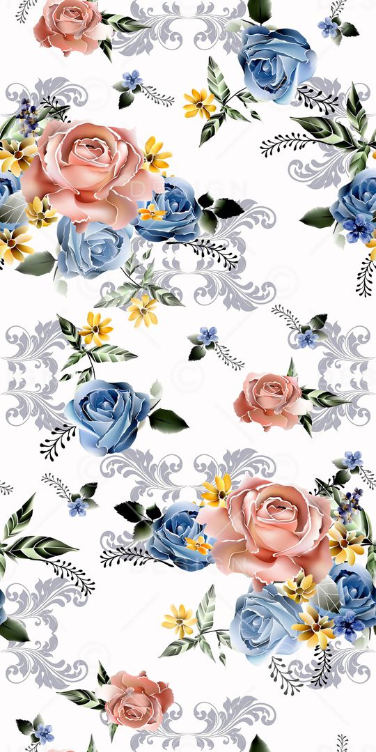 数码花卉类印花华亿平台图片