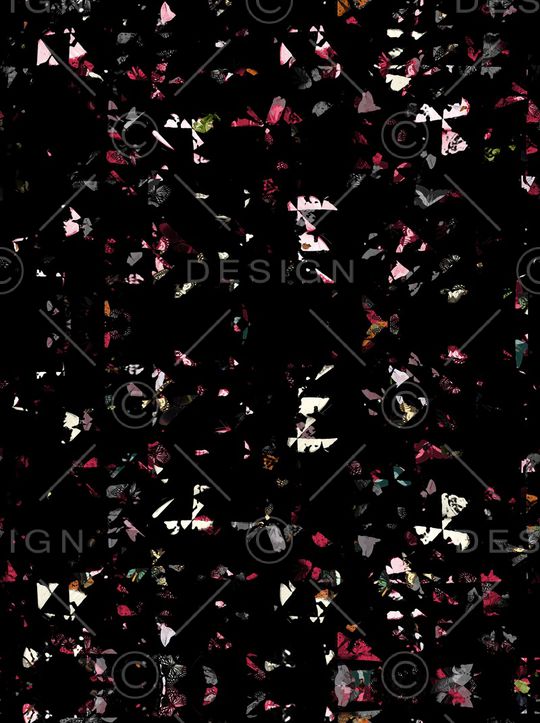 蝴蝶印花华亿平台图片