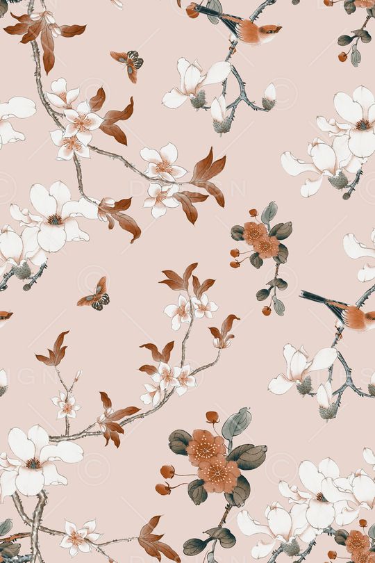 中国风花鸟印花华亿平台图片