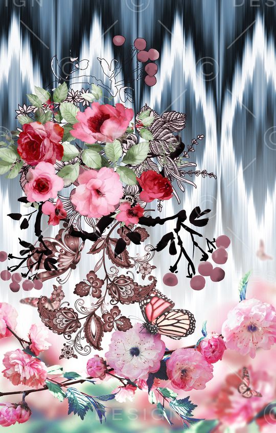 手绘印花华亿平台图片