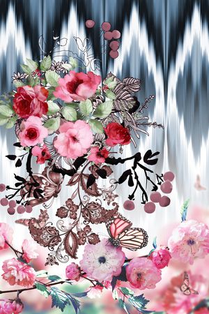 手绘印花华亿平台图片