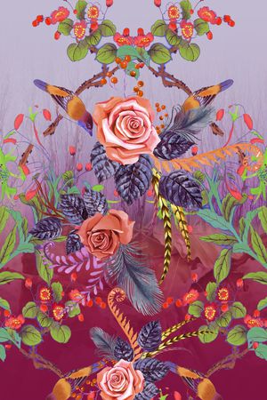 手绘印花华亿平台图片