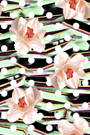 花卉印花华亿平台图片