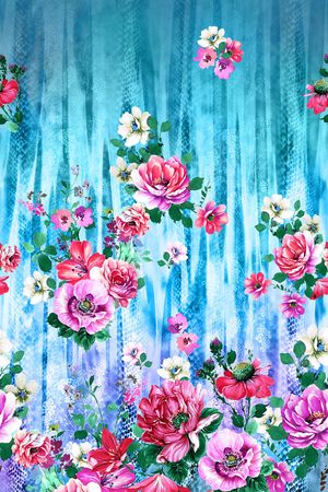 牡丹印花华亿平台图片