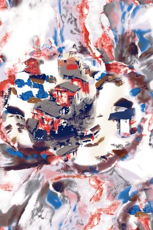 数码花大气抽象印花华亿平台图片