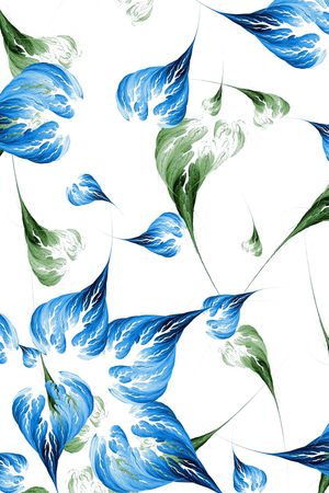 抽象花卉印花华亿平台图片