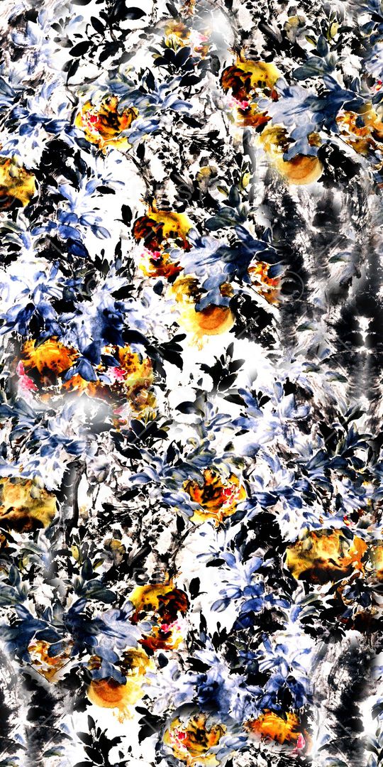 水彩手绘印花华亿平台图片