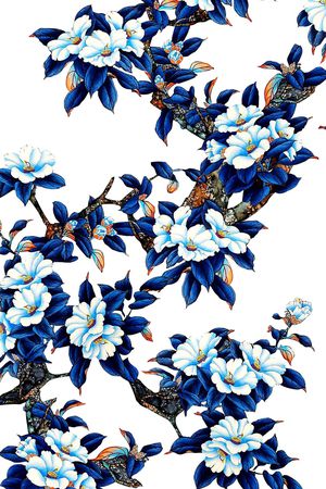 牡丹印花华亿平台图片