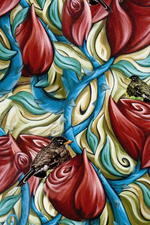 郁金香印花华亿平台图片