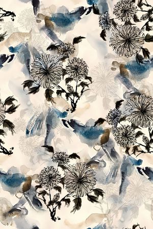 花卉印花华亿平台图片