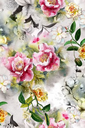 花卉印花华亿平台图片