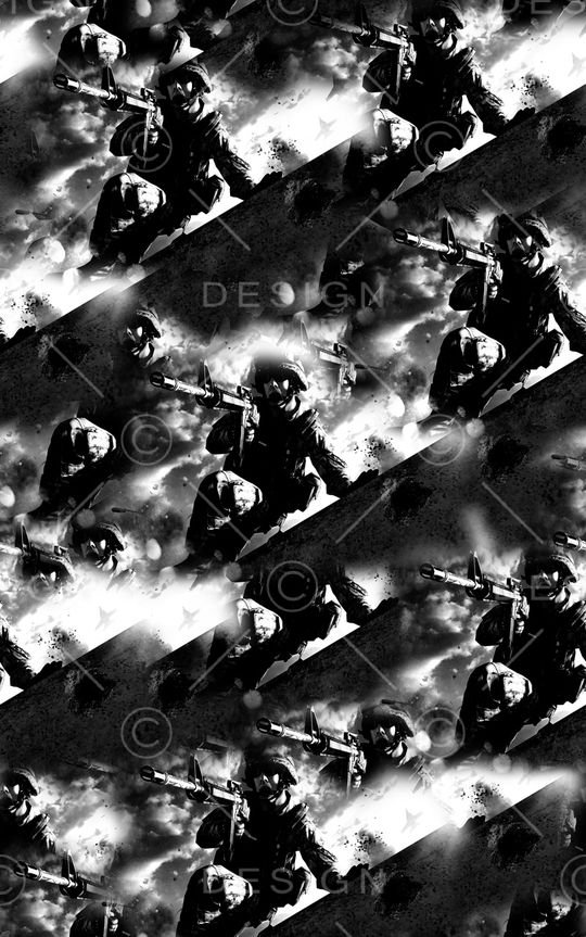 抽象手绘水彩画游戏风景人物军队数码印花印花华亿平台图片