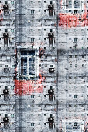 抽象手绘水彩画房子数码印花印花华亿平台图片