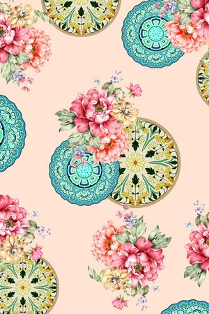 牡丹印花华亿平台图片