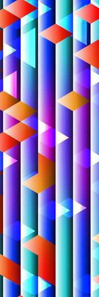 抽象几何印花华亿平台图片