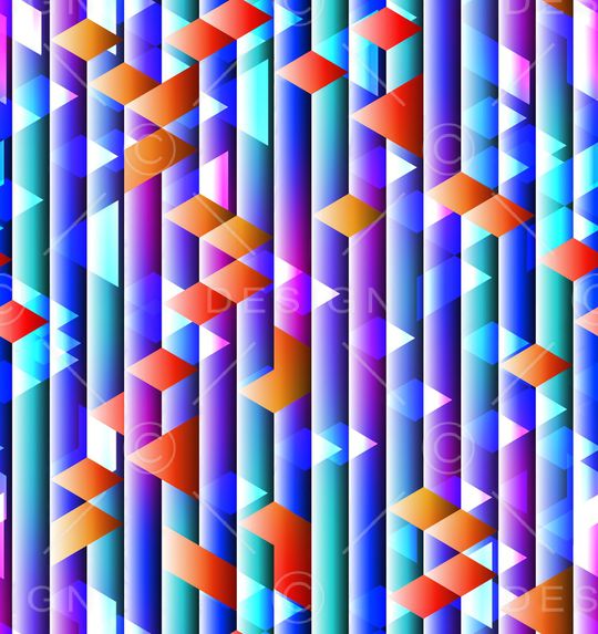 抽象几何印花华亿平台图片