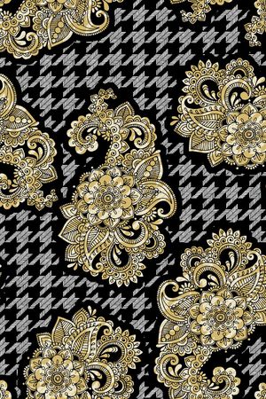 千鸟格印花华亿平台图片