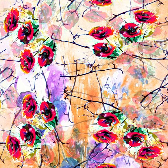 小方巾印花华亿平台图片