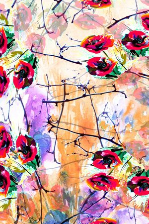 小方巾印花华亿平台图片