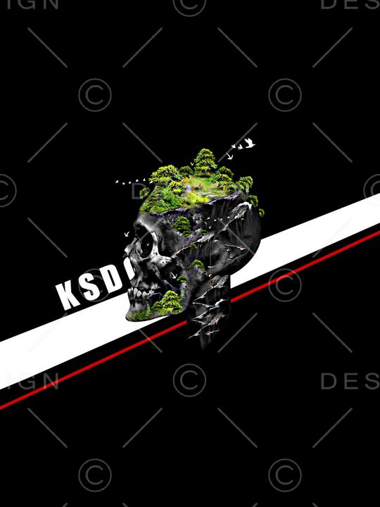 骷髅头印花华亿平台图片