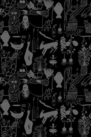 动物插画印花华亿平台图片