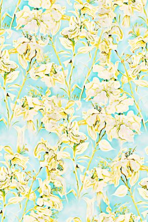 水彩花卉印花华亿平台图片