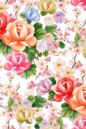 玉兰花印花华亿平台图片