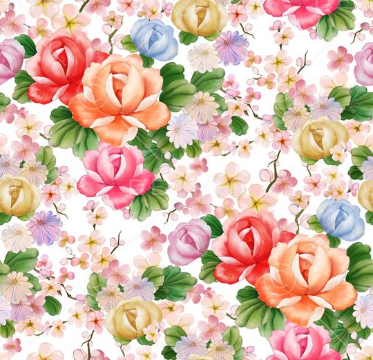 玉兰花印花华亿平台图片