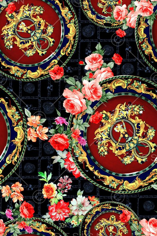 巴洛克印花华亿平台图片