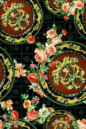 巴洛克印花华亿平台图片