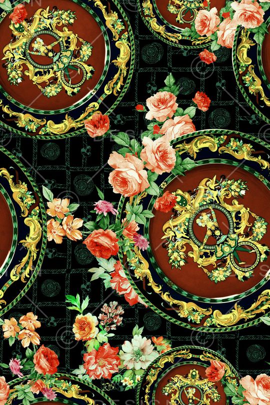 巴洛克印花华亿平台图片