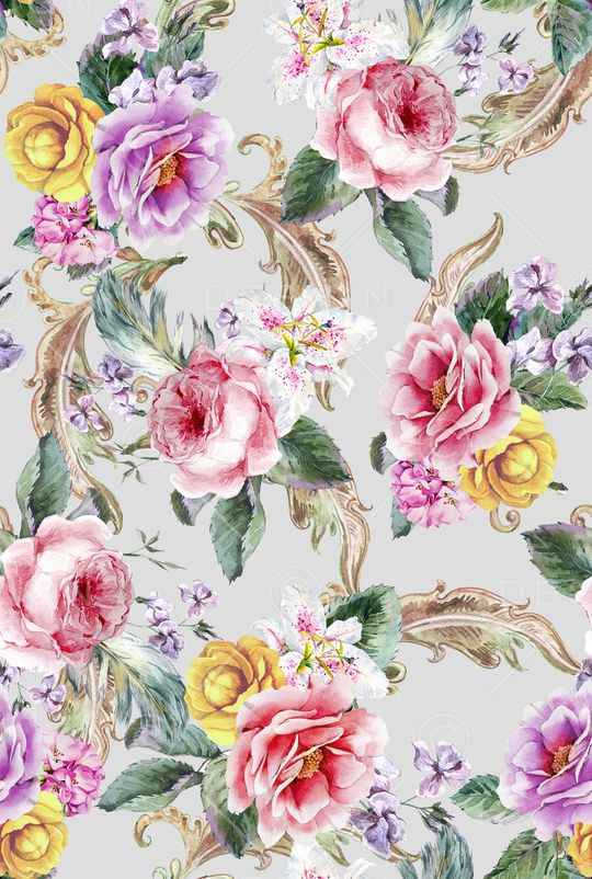 花卉印花华亿平台图片