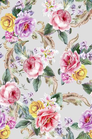 花卉印花华亿平台图片